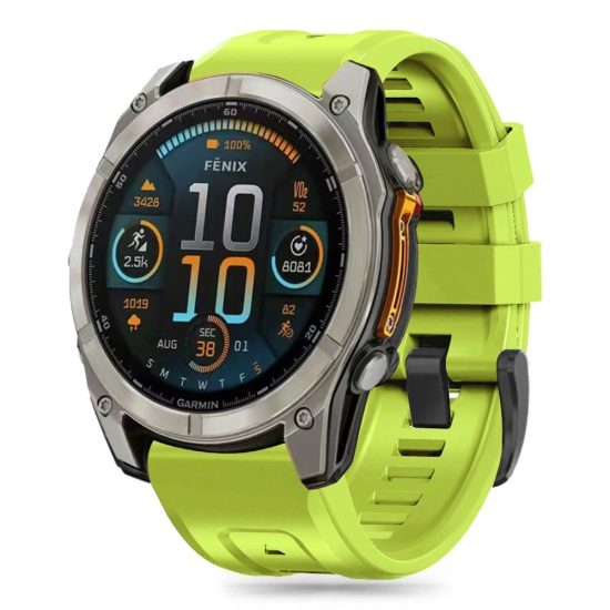 Garmin Fenix 5X / 5X Plus / 6X / 6X Pro / 7X / 8 (51 mm) Szíj - Tech-Protect Silicone - Zöld