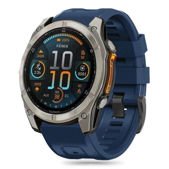 Garmin Fenix 5 / 6 / 6 Pro / 7 / 8 (47 mm) / E Szíj - Tech-Protect Silicone - Kék