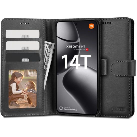 Xiaomi 14T Tok - Tech-Protect Wallet - Fekete