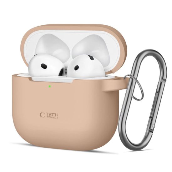 AirPods 4 Tok - Tech-Protect Silicone Hook - Bézs