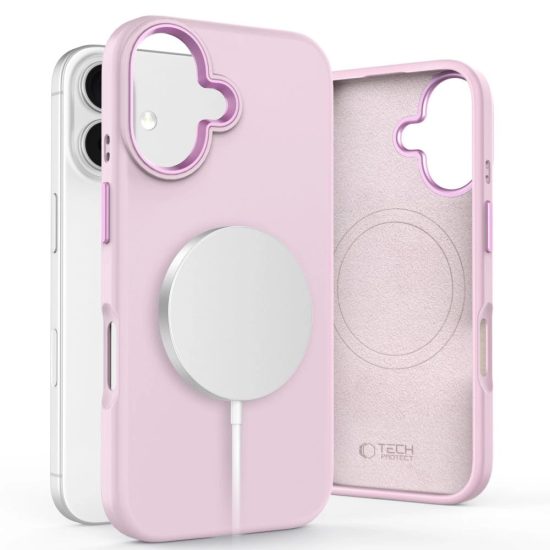 iPhone 16 Tok - Tech-Protect Silicone Pure MagSafe - Pink