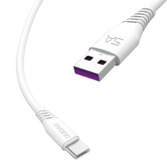 Dudao USB-A - USB-C Kábel - 2m 5A - Fehér