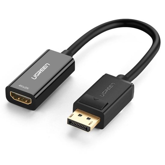 Ugreen DisplayPort - HDMI Adapter (Egyirányú) - 1080P 60Hz FullHD - Fekete