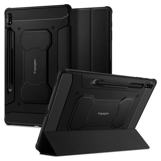 Samsung Galaxy Tab S7 / S8 11" Tok - Spigen Rugged Armor Pro - Fekete