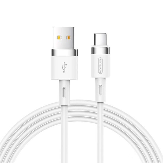 Joyroom USB - USB-C Liquid Silicone Kábel - 1.2m 2.4A - Fehér